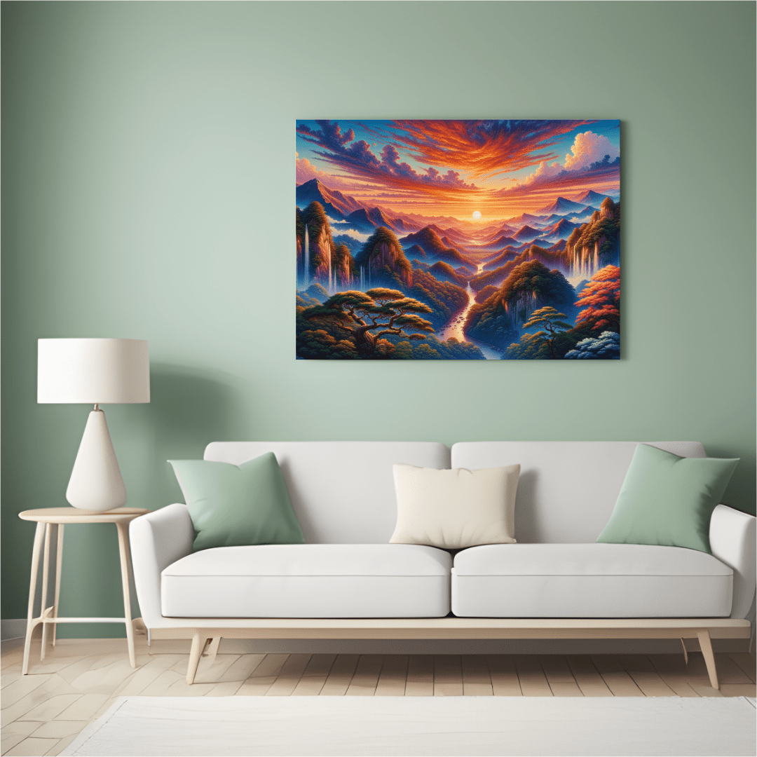 Enchanting Sunset Serenity - Landscape Wall Art - Aestheticanvas