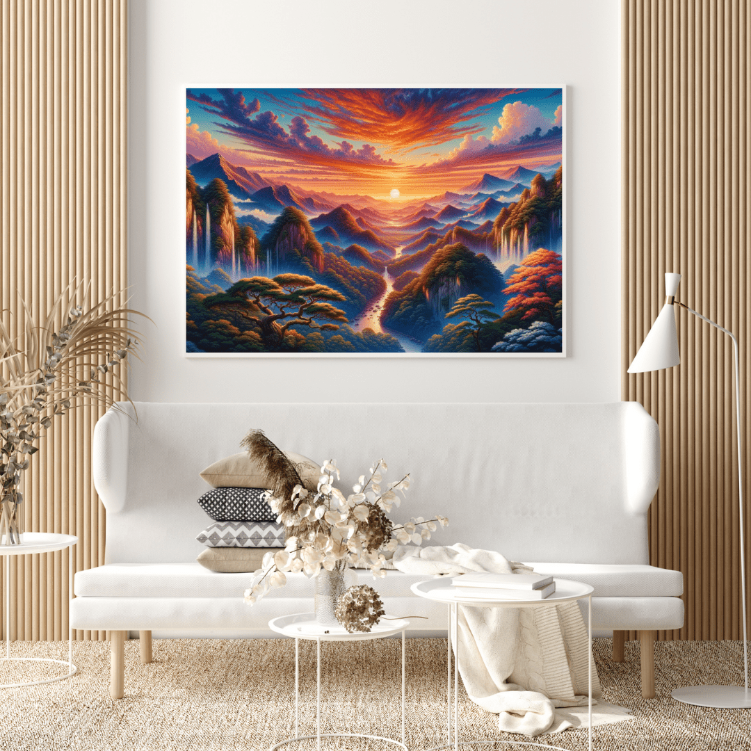 Enchanting Sunset Serenity - Landscape Wall Art - Aestheticanvas