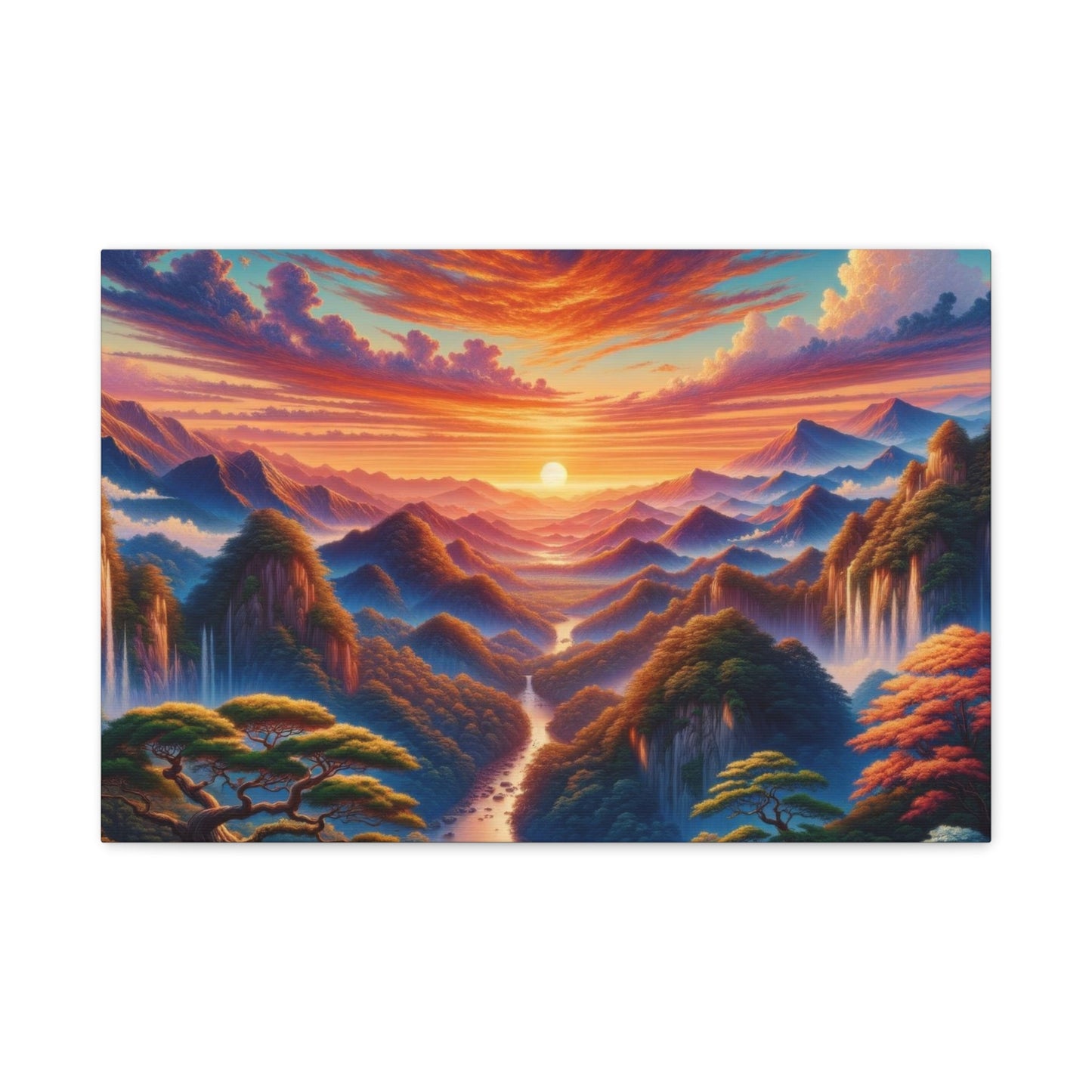 Enchanting Sunset Serenity - Landscape Wall Art - Aestheticanvas