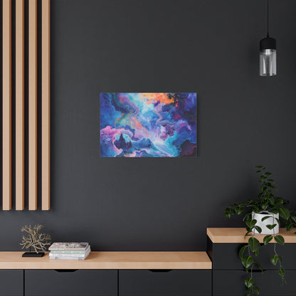 Enigmatic Blue Waves - Abstract Wall Art - Aestheticanvas