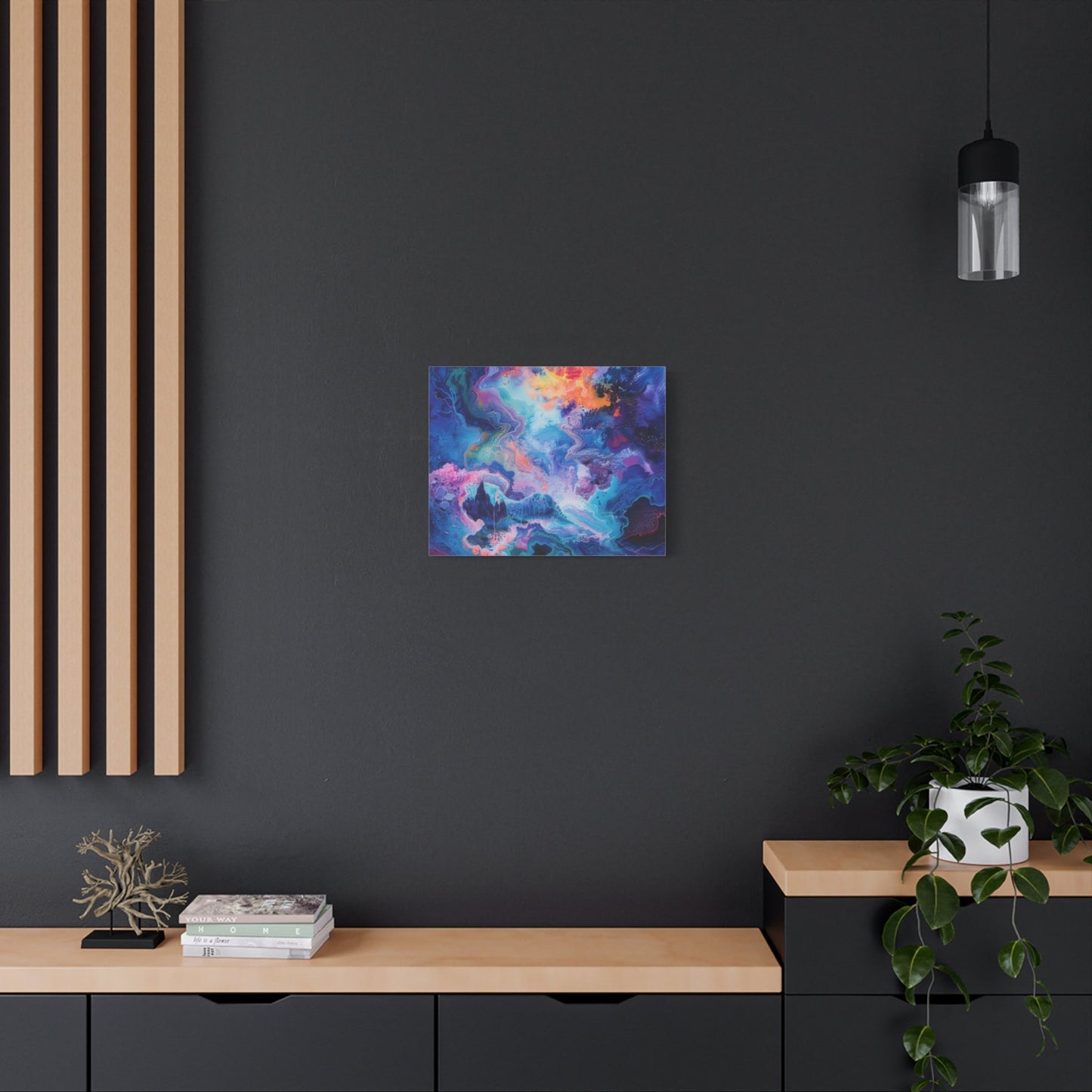 Enigmatic Blue Waves - Abstract Wall Art - Aestheticanvas