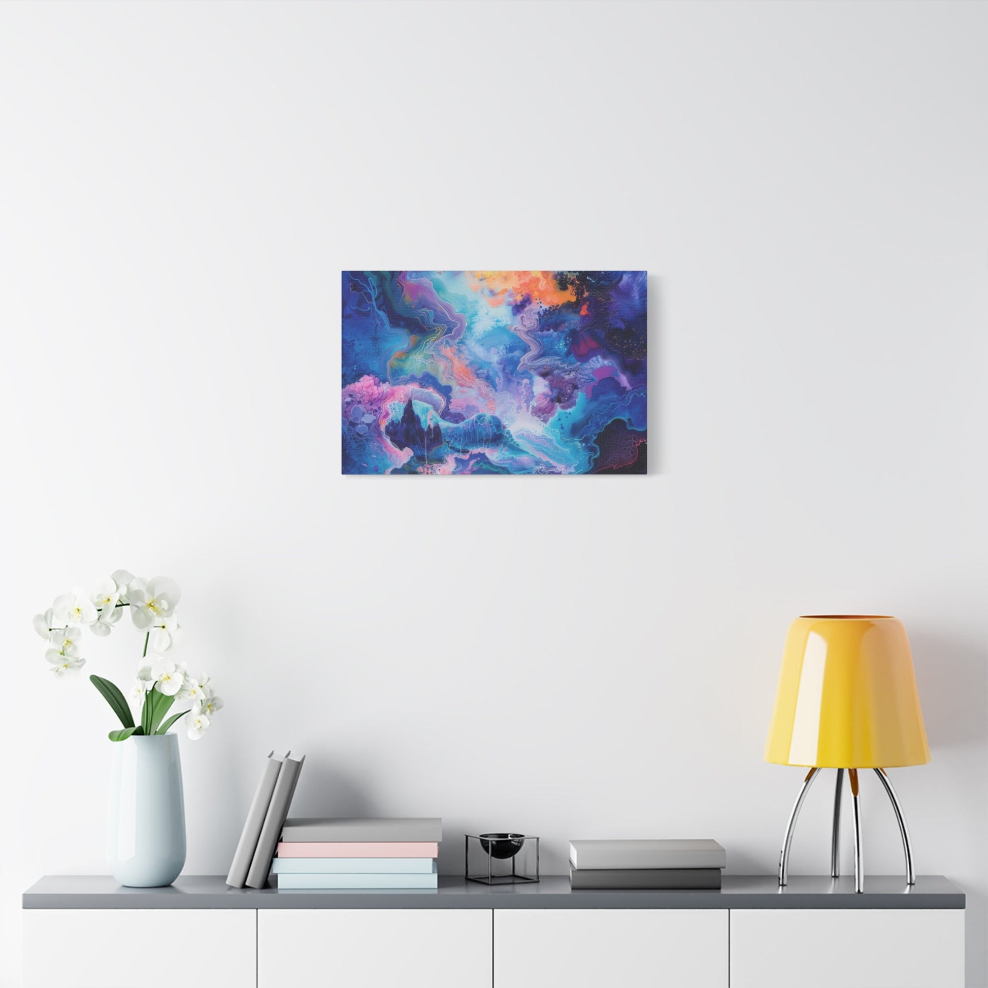 Enigmatic Blue Waves - Abstract Wall Art - Aestheticanvas