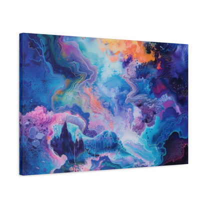 Enigmatic Blue Waves - Abstract Wall Art - Aestheticanvas