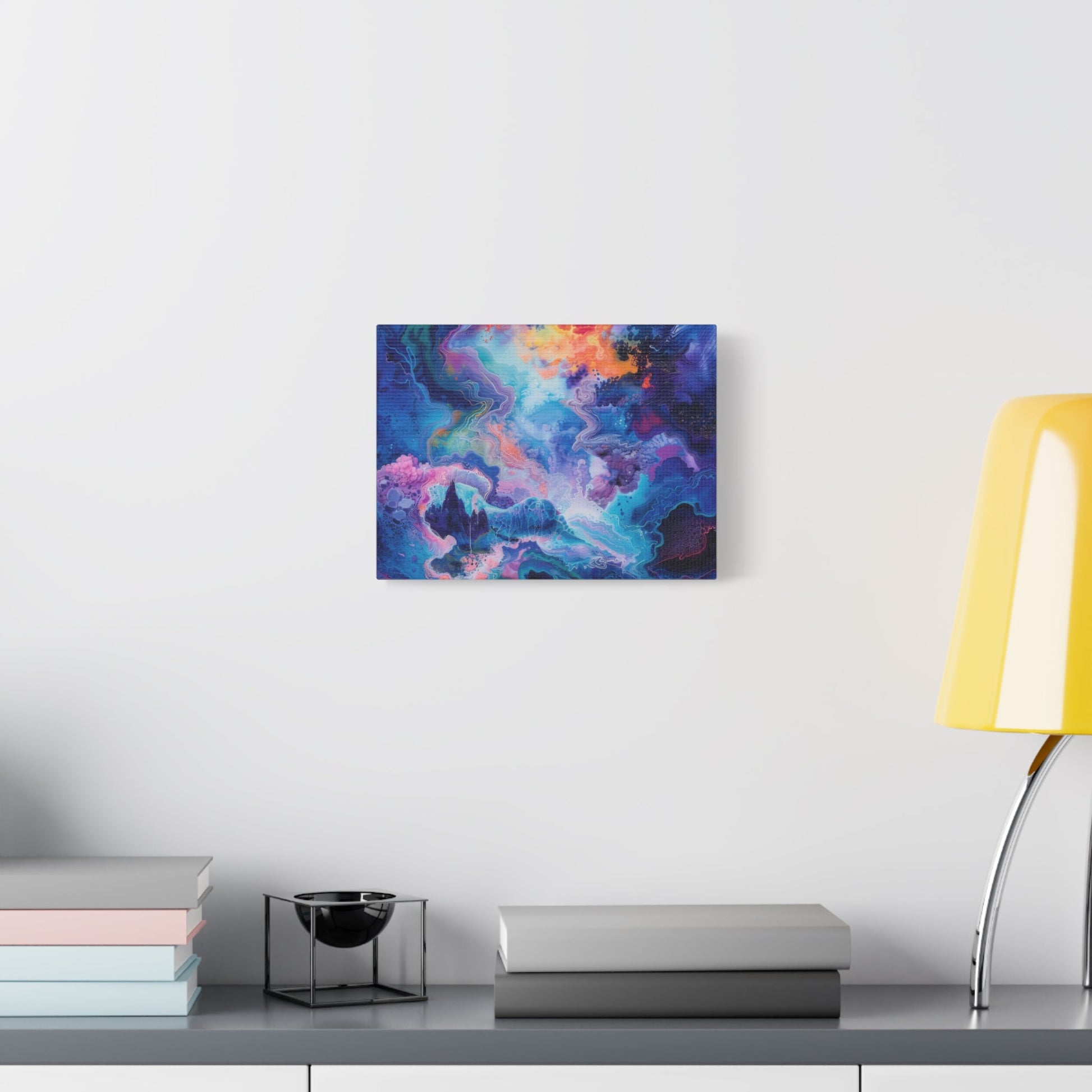 Enigmatic Blue Waves - Abstract Wall Art - Aestheticanvas