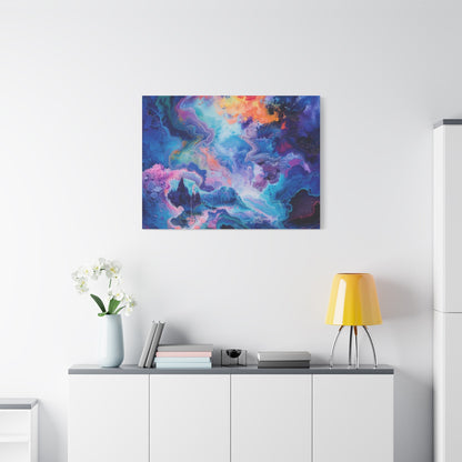 Enigmatic Blue Waves - Abstract Wall Art - Aestheticanvas