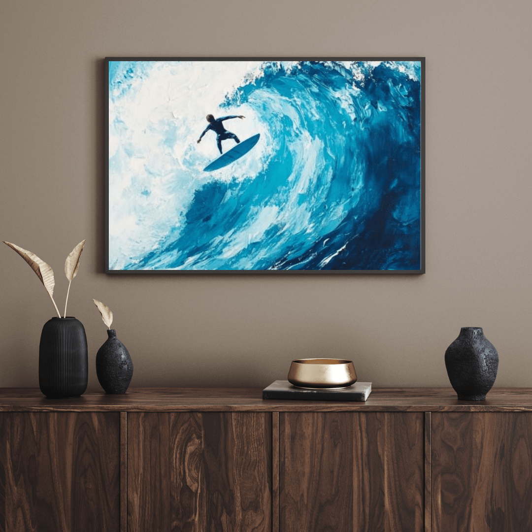 Epic Wave Rider - Surfing Wall Art - Aestheticanvas