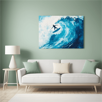 Epic Wave Rider - Surfing Wall Art - Aestheticanvas