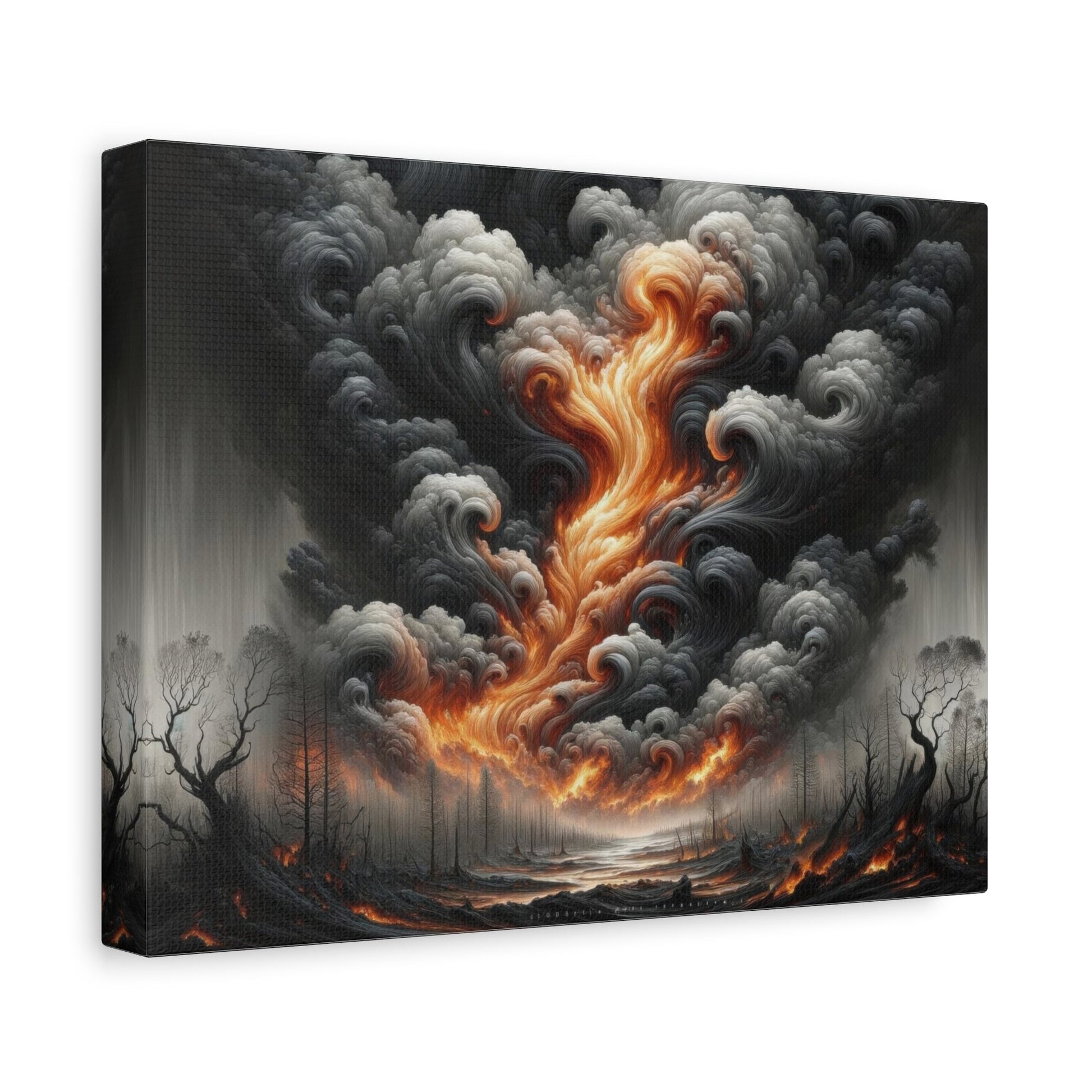 Eternal Flames of Desolation - Landscape Wall Art - Aestheticanvas