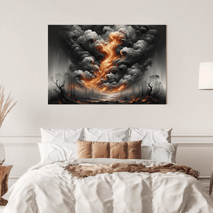 Eternal Flames of Desolation - Landscape Wall Art - Aestheticanvas