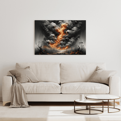 Eternal Flames of Desolation - Landscape Wall Art - Aestheticanvas