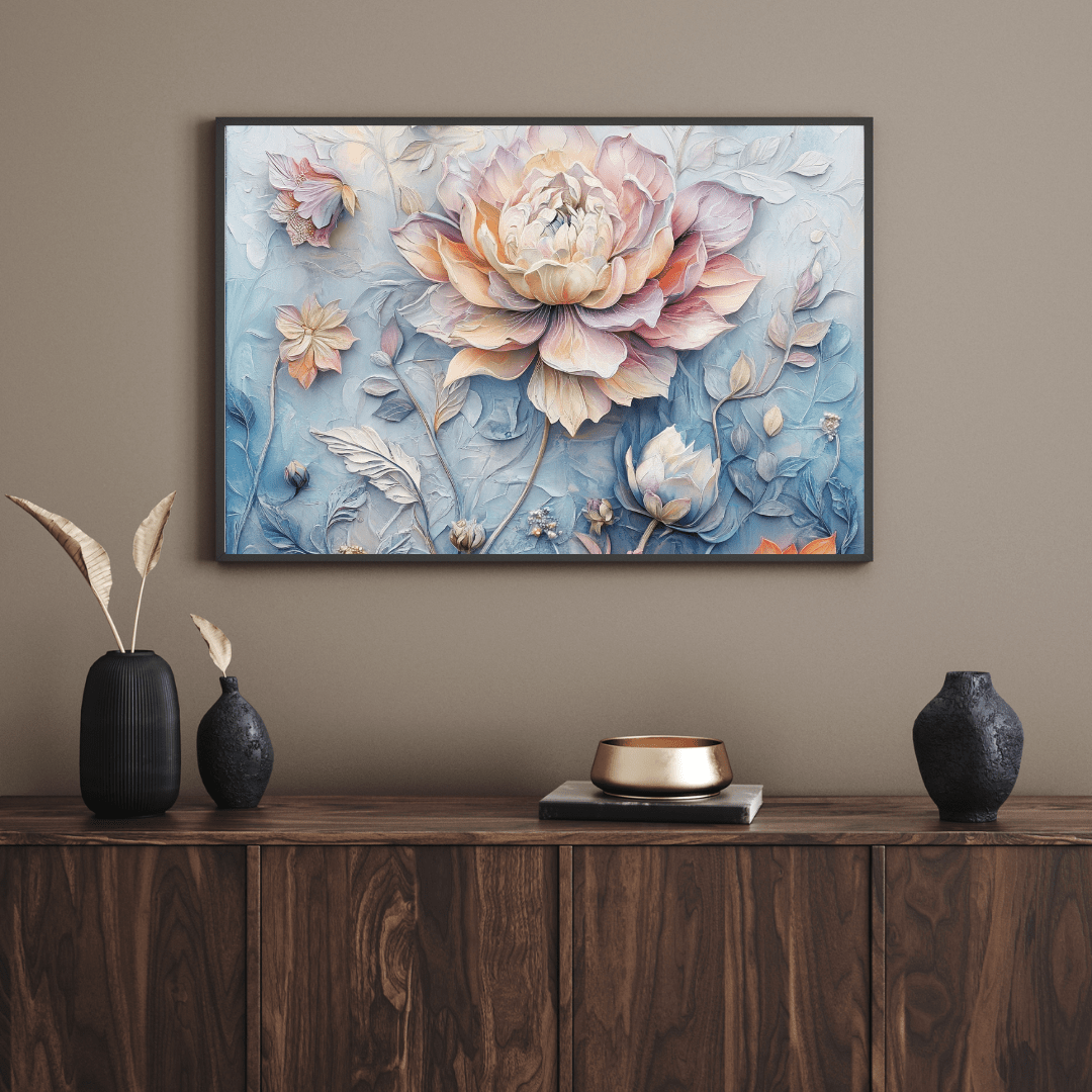 Ethereal Bloom Harmony - Flower Wall Art - Aestheticanvas