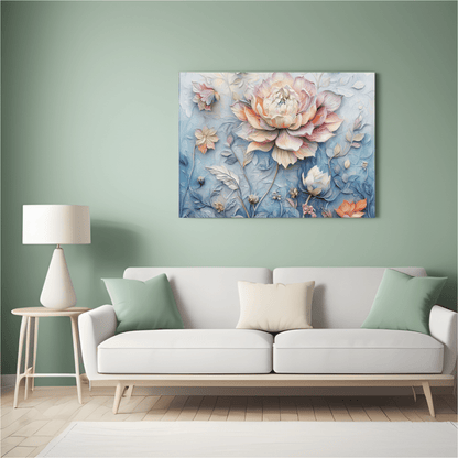 Ethereal Bloom Harmony - Flower Wall Art - Aestheticanvas