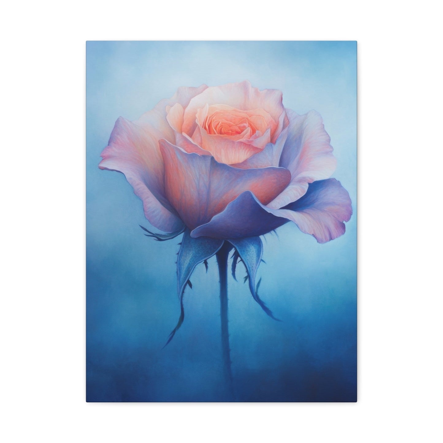 Ethereal Blooming Rose - Flower Wall Art - Aestheticanvas