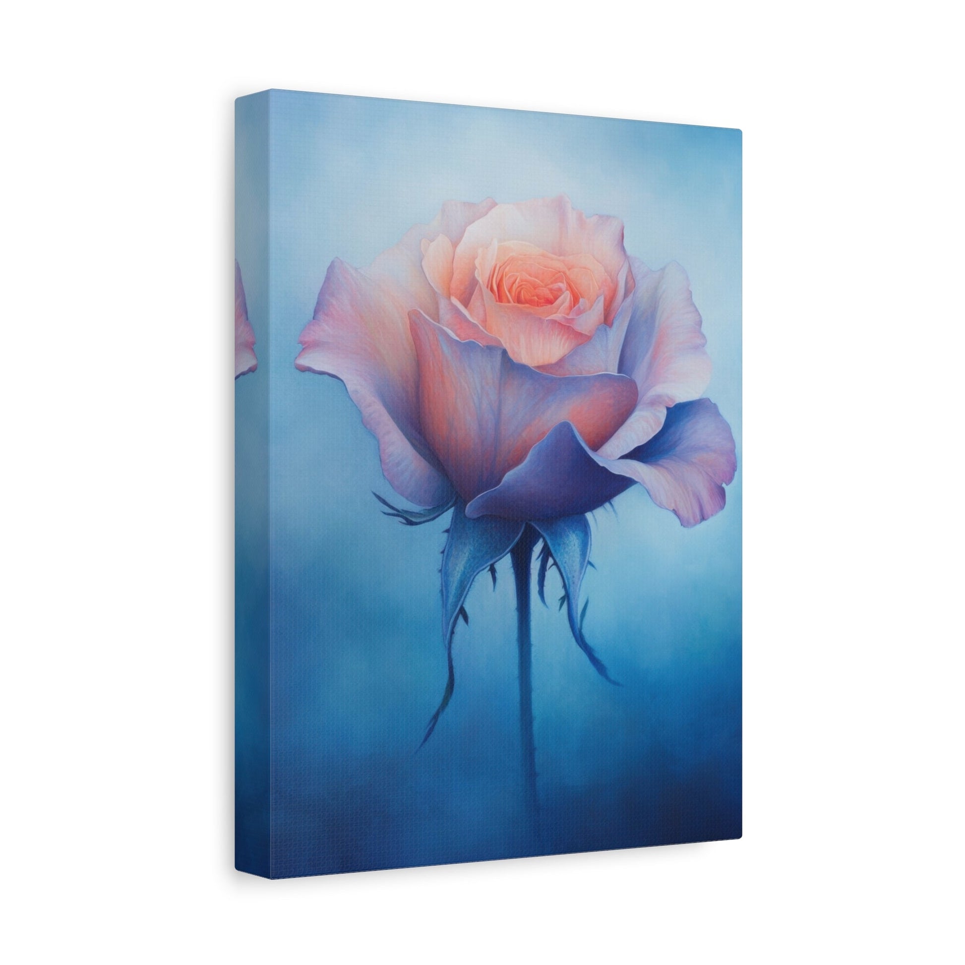 Ethereal Blooming Rose - Flower Wall Art - Aestheticanvas