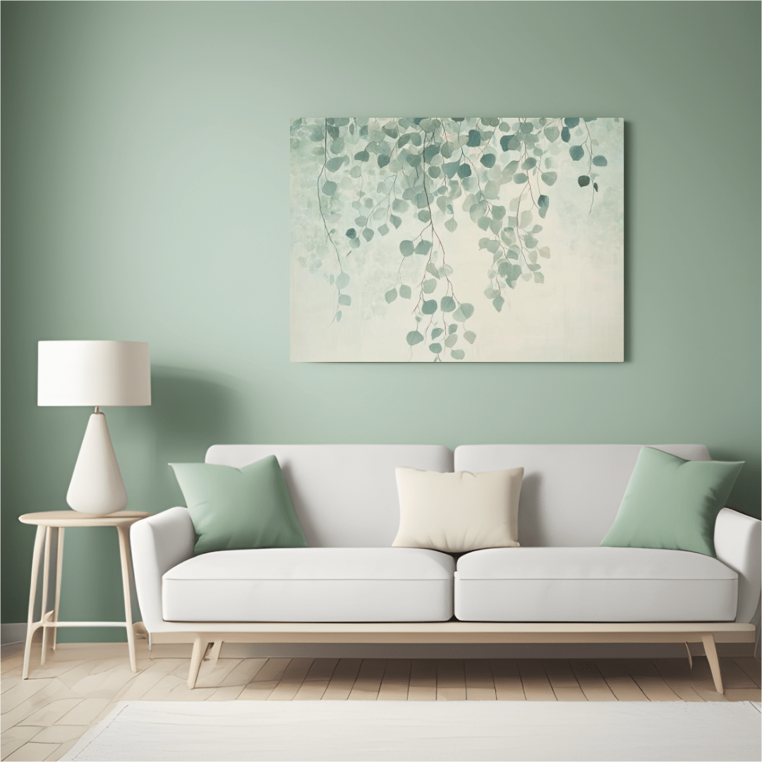 Ethereal Branches and Leaves - Abstract Wall Art - Aestheticanvas