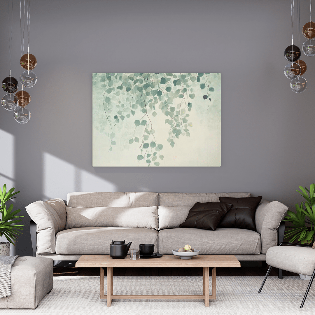 Ethereal Branches and Leaves - Abstract Wall Art - Aestheticanvas