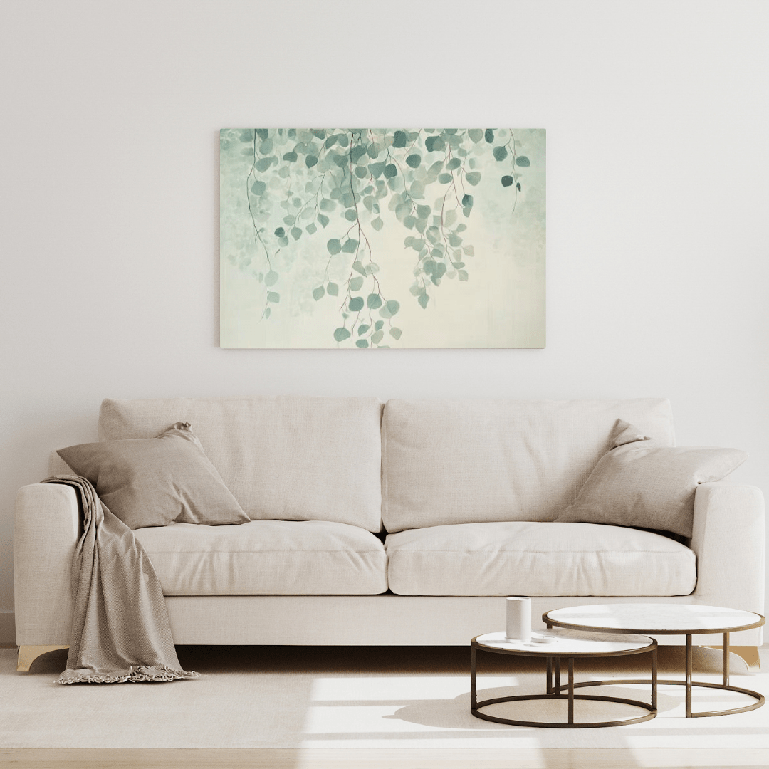 Ethereal Branches and Leaves - Abstract Wall Art - Aestheticanvas