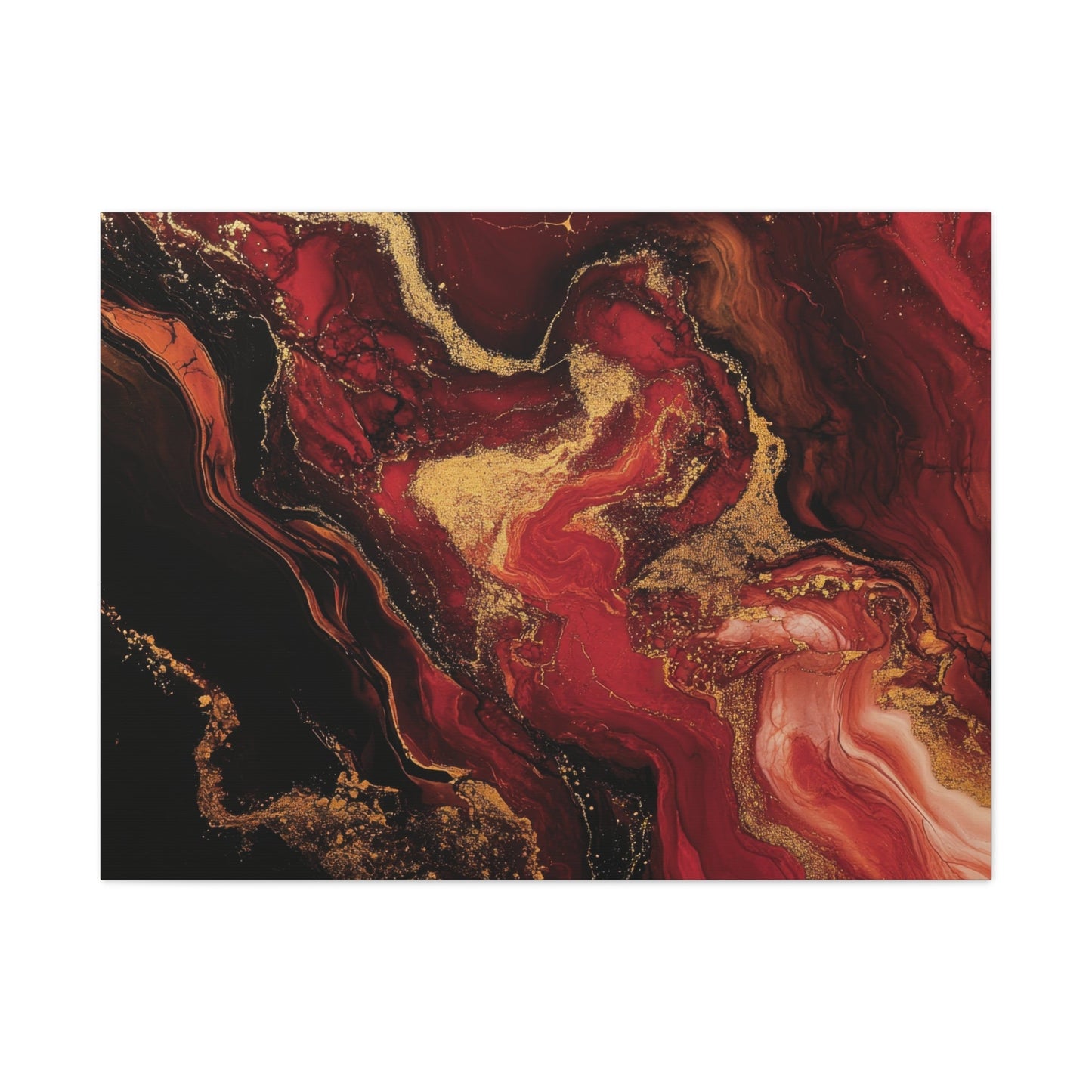 Ethereal Crimson Symphony - Abstract Wall Art - Aestheticanvas