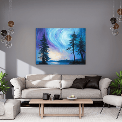 Ethereal Dawn Over Tranquil Waters - Nature Wall Art - Aestheticanvas