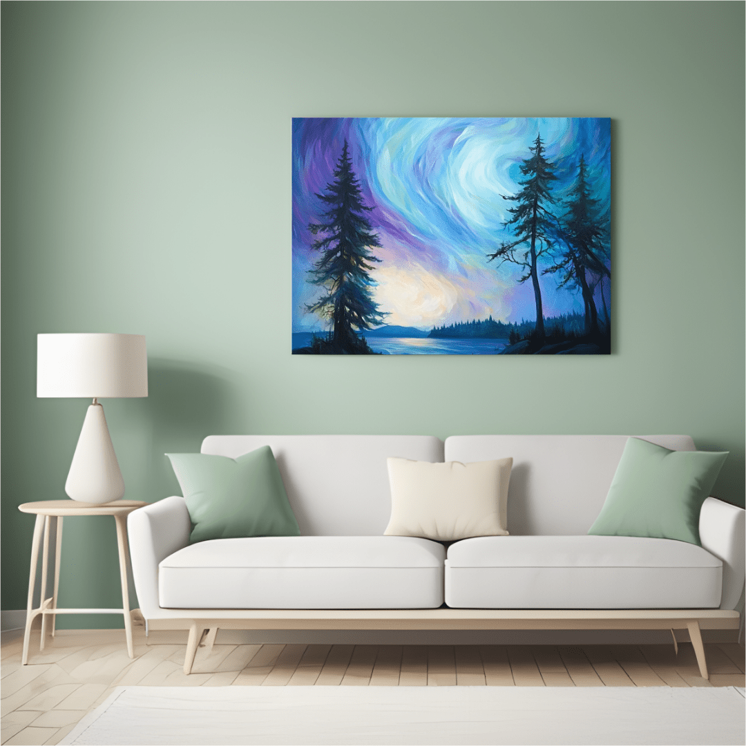 Ethereal Dawn Over Tranquil Waters - Nature Wall Art - Aestheticanvas