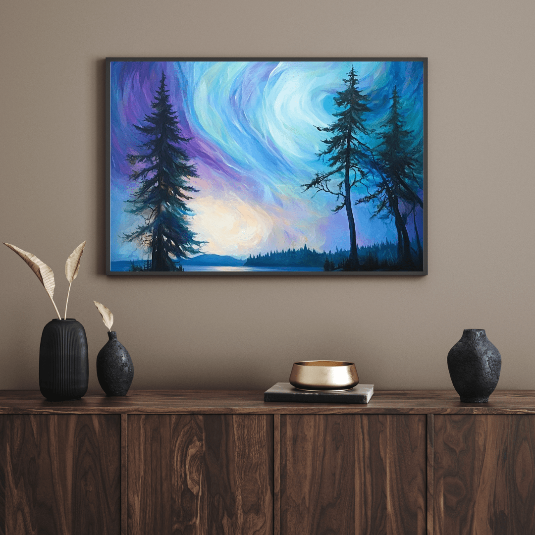 Ethereal Dawn Over Tranquil Waters - Nature Wall Art - Aestheticanvas