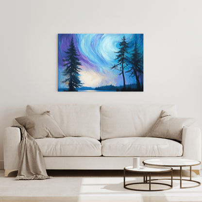 Ethereal Dawn Over Tranquil Waters - Nature Wall Art - Aestheticanvas