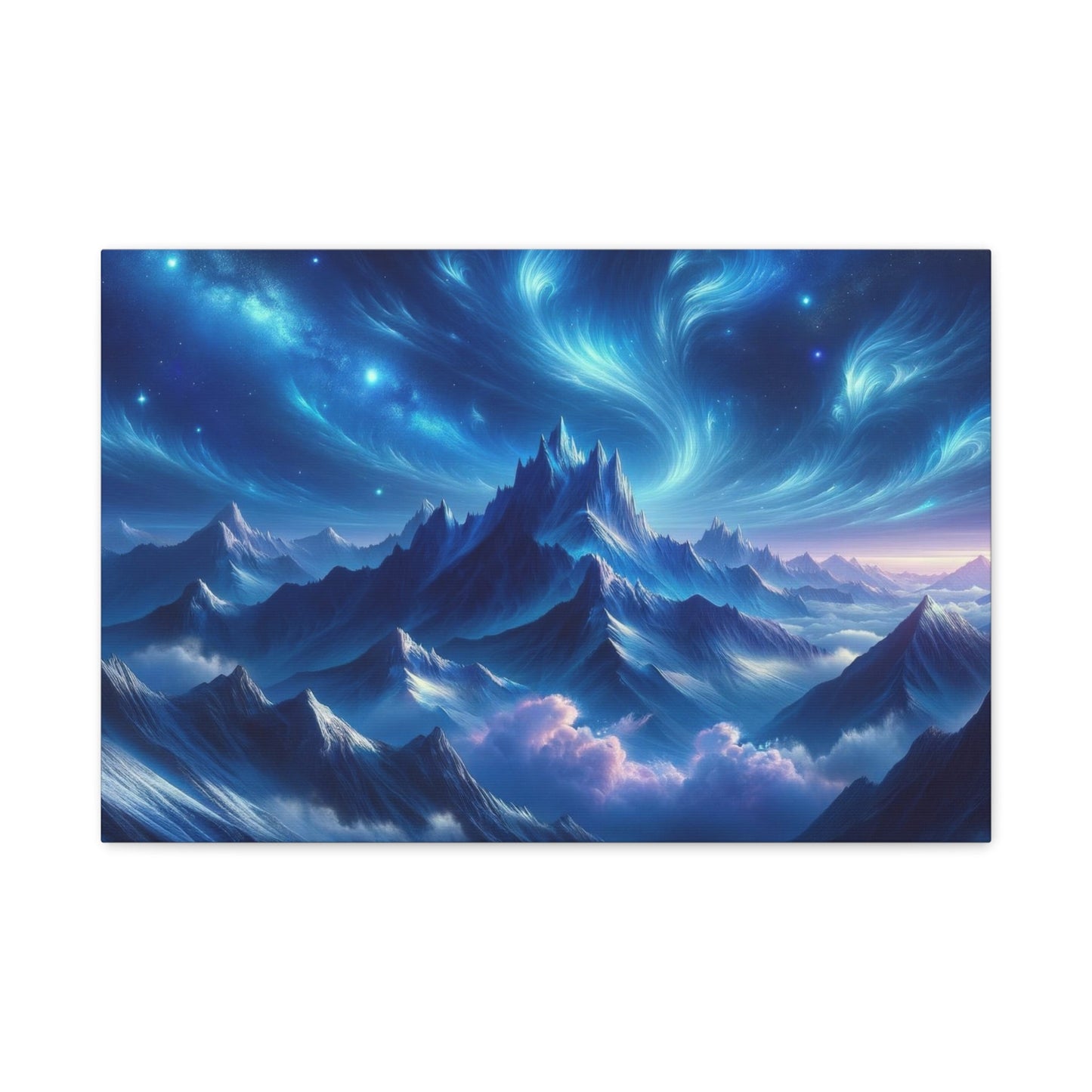 Ethereal Mountain Cosmos - Landscape Wall Art - Aestheticanvas