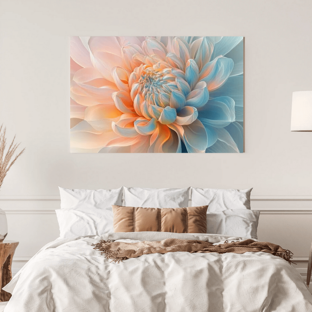 Ethereal Pastel Bloom - Flower Wall Art - Aestheticanvas