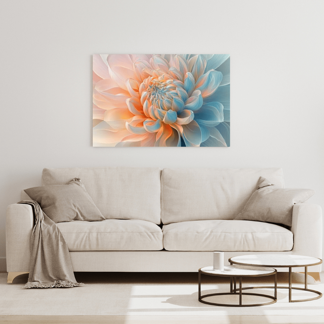 Ethereal Pastel Bloom - Flower Wall Art - Aestheticanvas