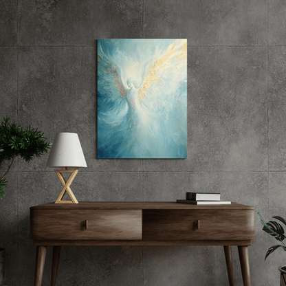 Ethereal Serenity - Angel Wall Art - Aestheticanvas