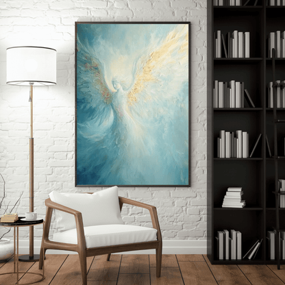 Ethereal Serenity - Angel Wall Art - Aestheticanvas