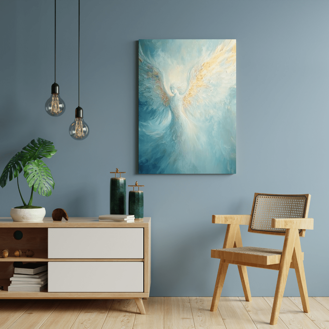 Ethereal Serenity - Angel Wall Art - Aestheticanvas