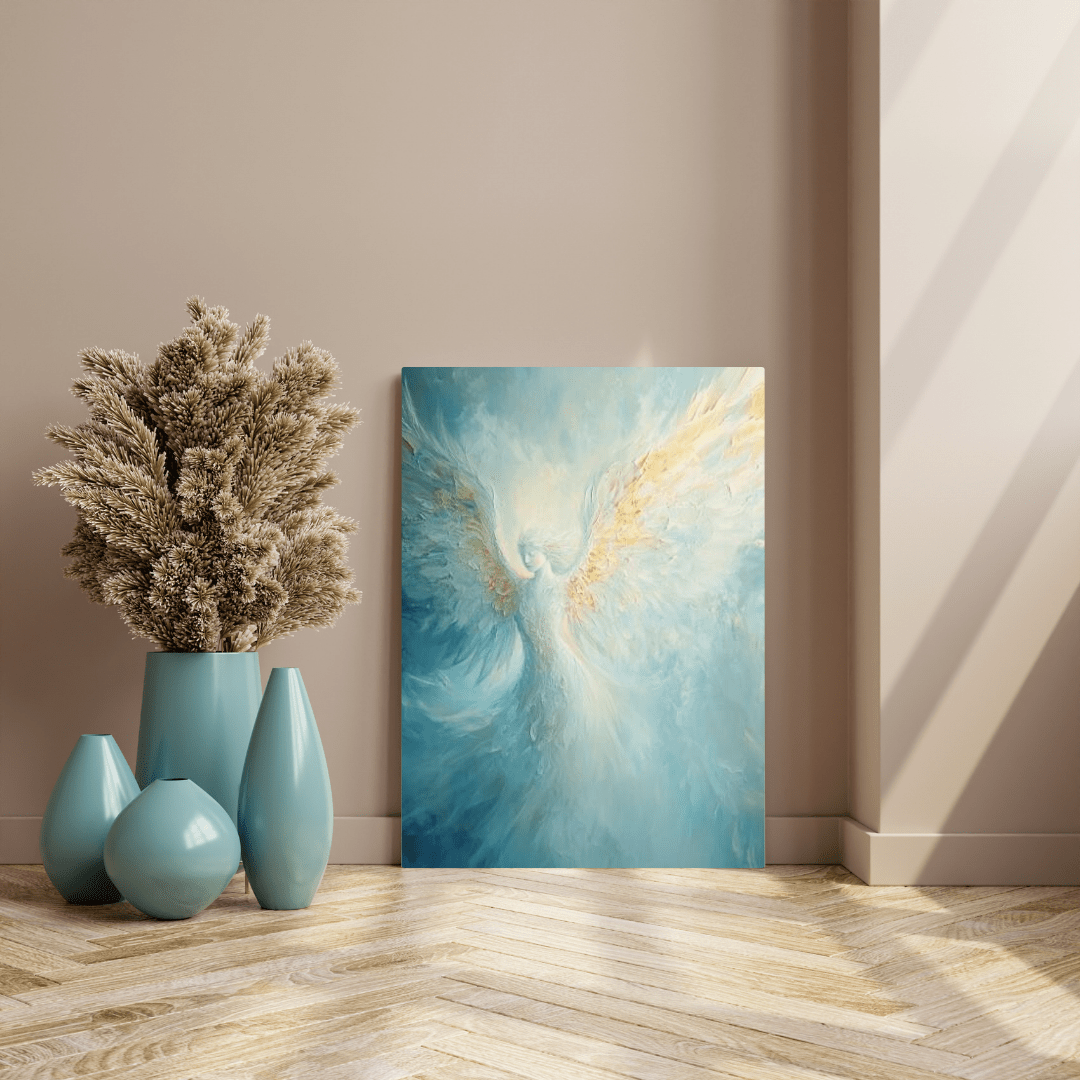 Ethereal Serenity - Angel Wall Art - Aestheticanvas