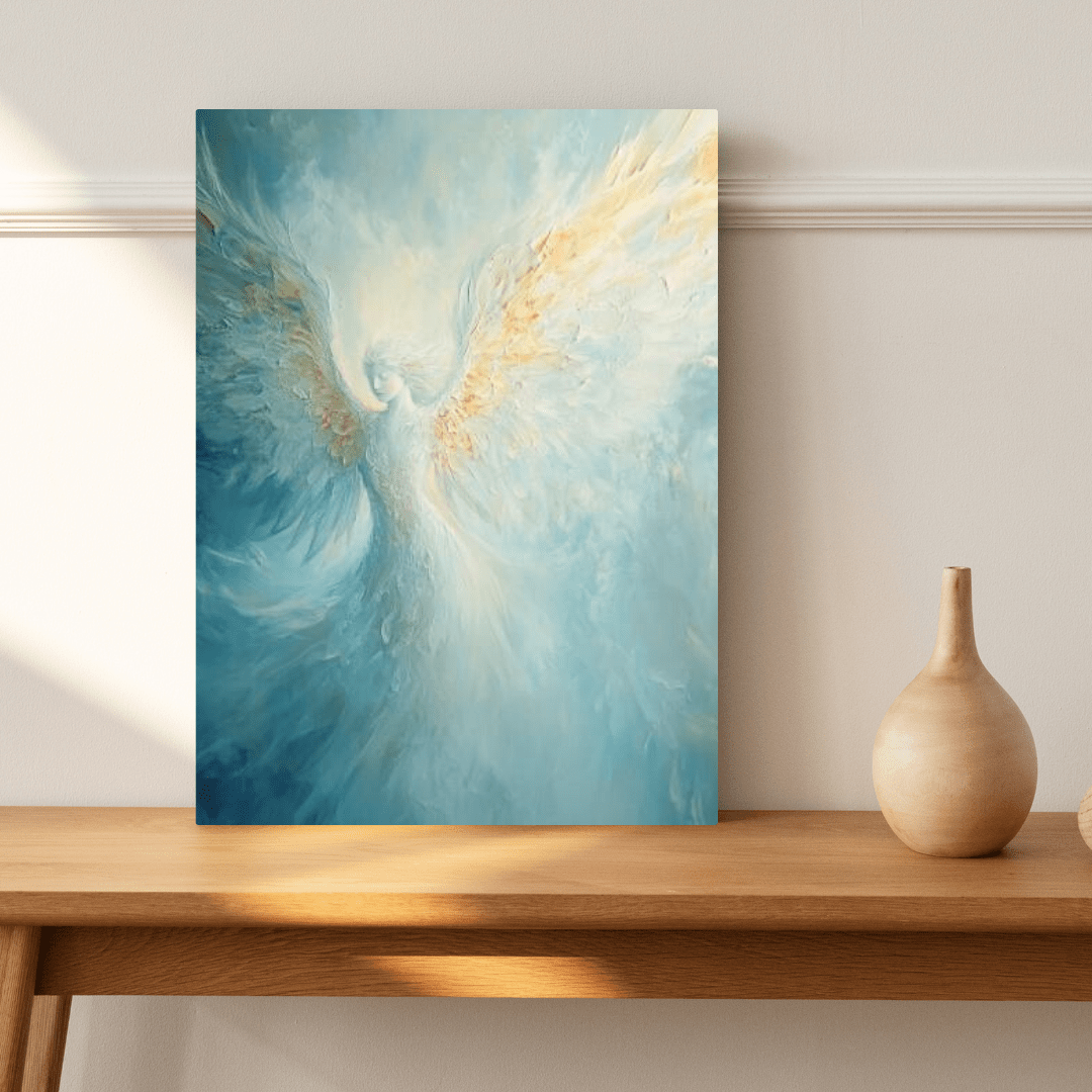 Ethereal Serenity - Angel Wall Art - Aestheticanvas