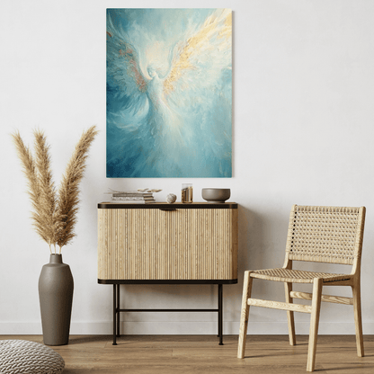 Ethereal Serenity - Angel Wall Art - Aestheticanvas