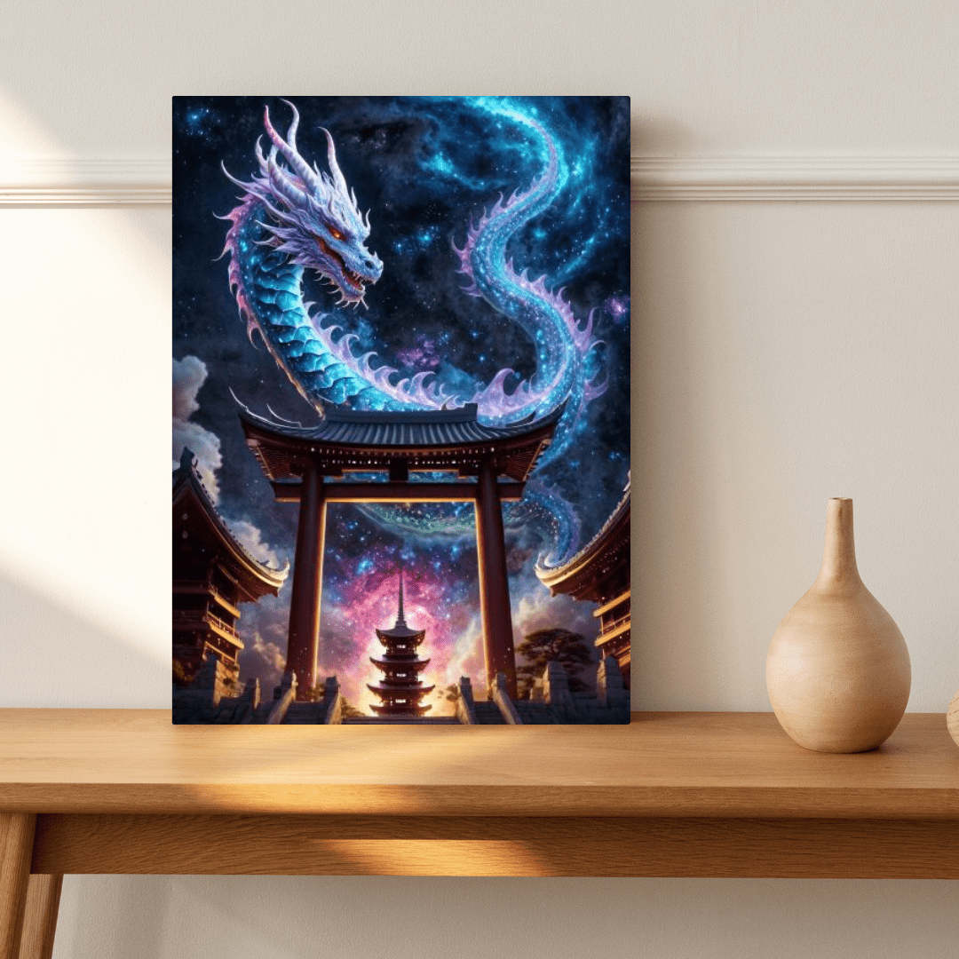 Female Cosmic Dragon - Wall Art - Aestheticanvas