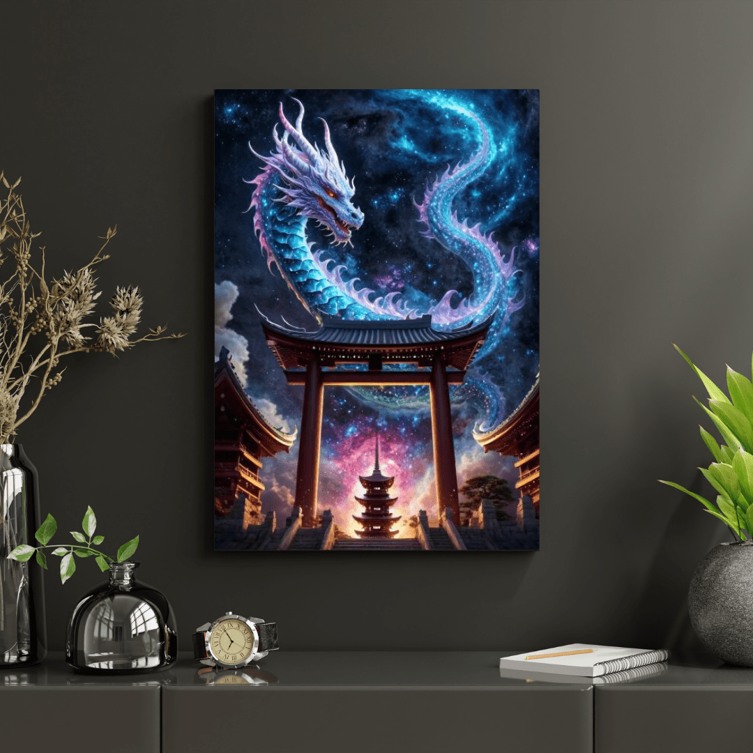 Female Cosmic Dragon - Wall Art - Aestheticanvas