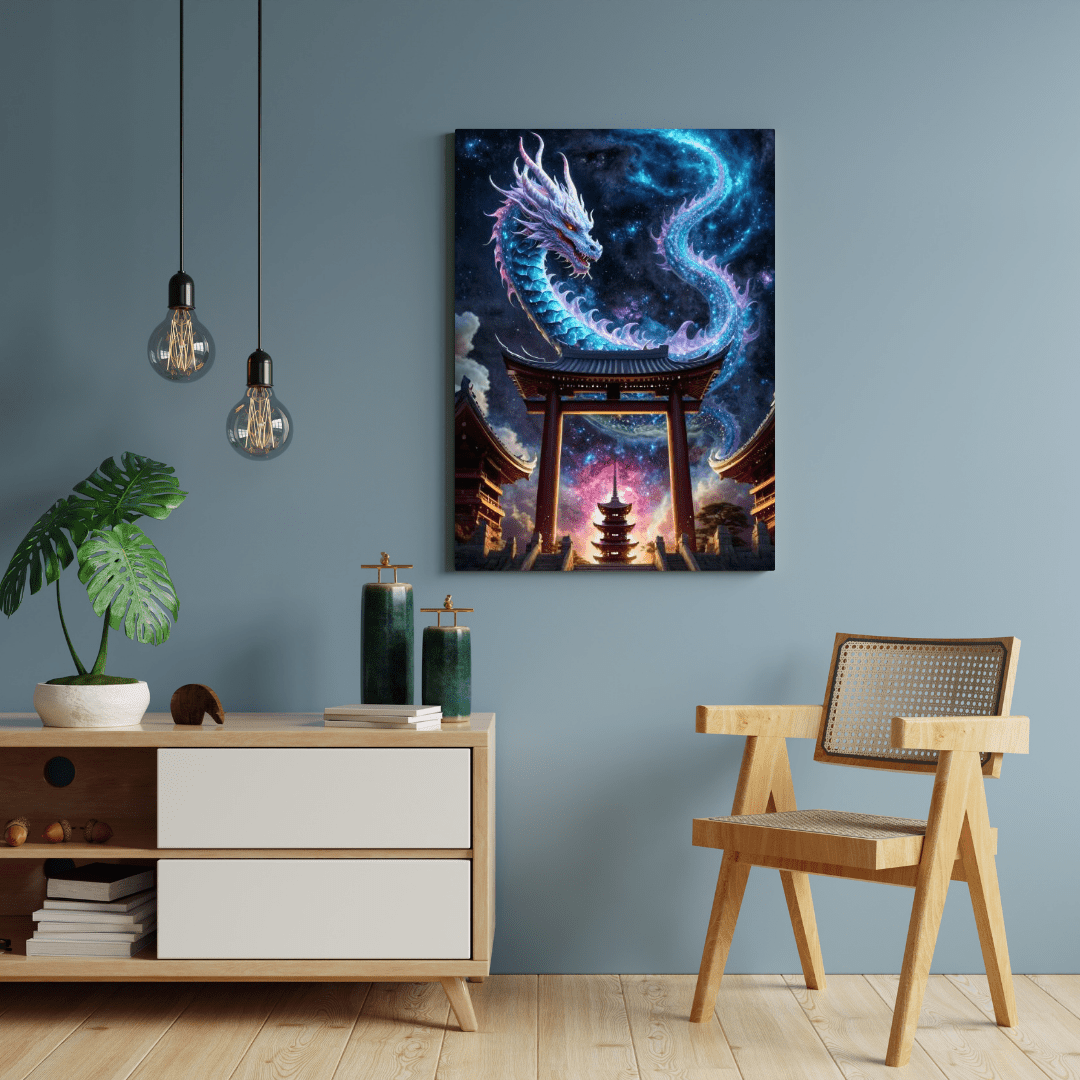 Female Cosmic Dragon - Wall Art - Aestheticanvas