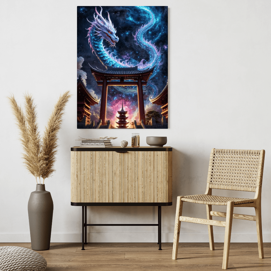 Female Cosmic Dragon - Wall Art - Aestheticanvas