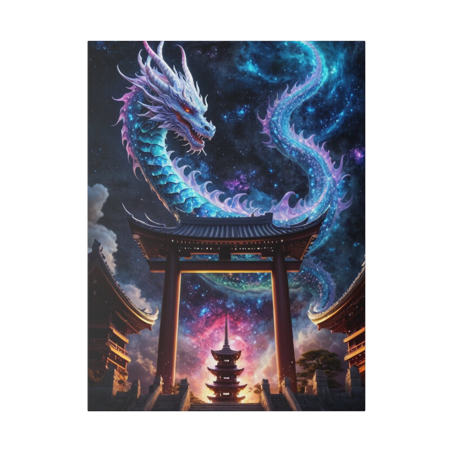 Female Cosmic Dragon - Wall Art - Aestheticanvas