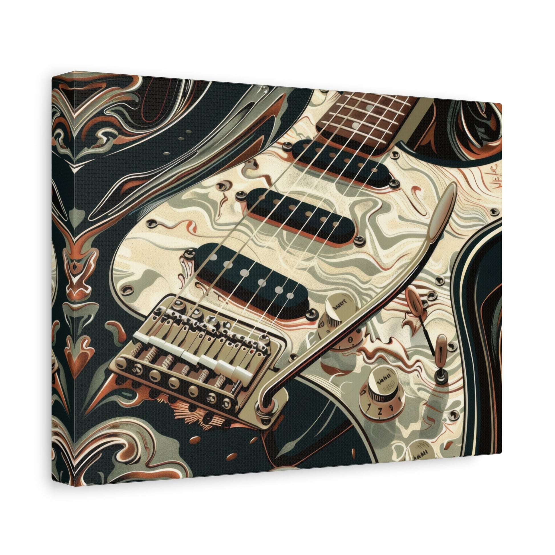 Fender Stratocaster Art - Guitar Wall Art - Aestheticanvas