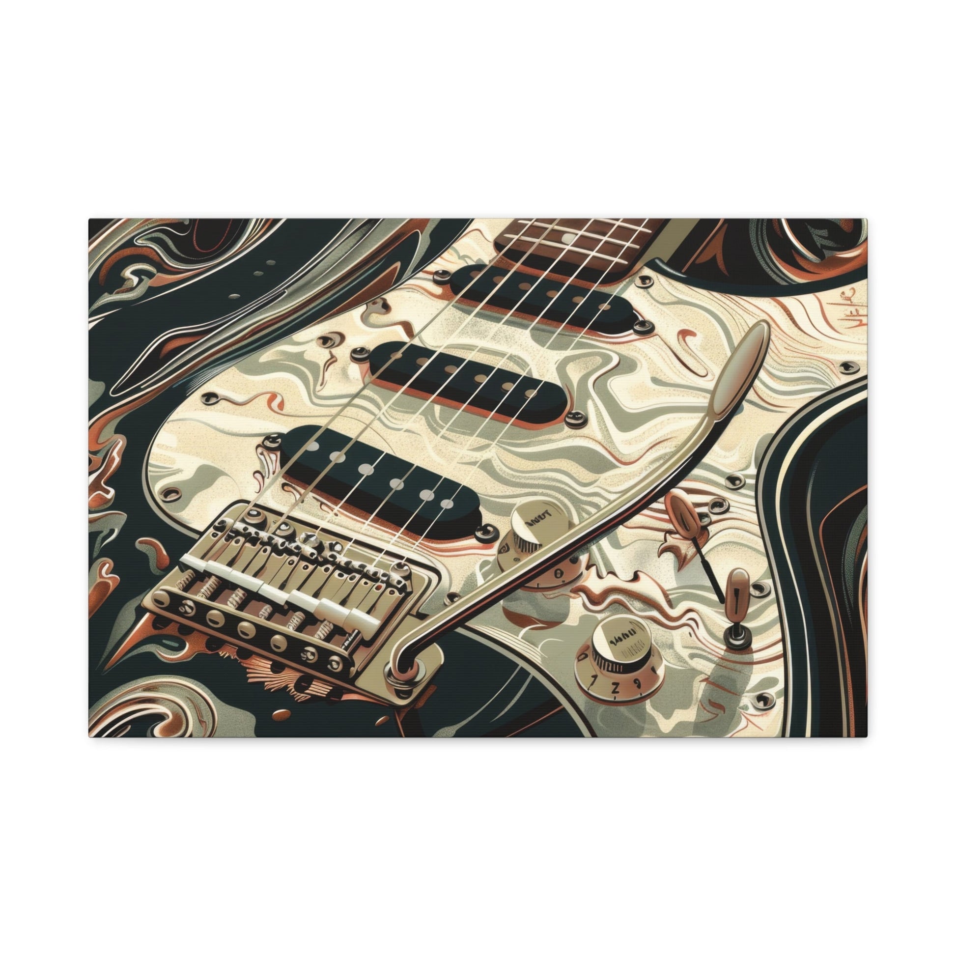 Fender Stratocaster Art - Guitar Wall Art - Aestheticanvas