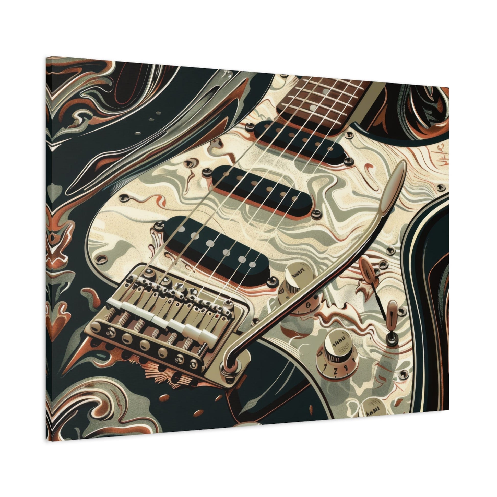 Fender Stratocaster Art - Guitar Wall Art - Aestheticanvas