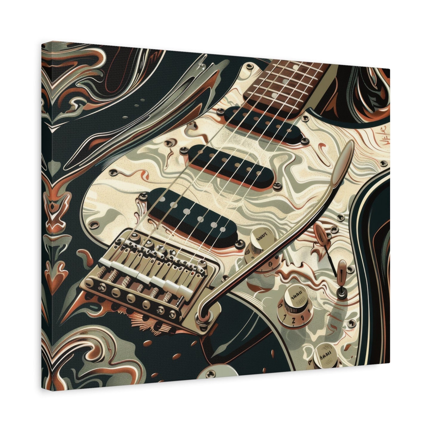 Fender Stratocaster Art - Guitar Wall Art - Aestheticanvas