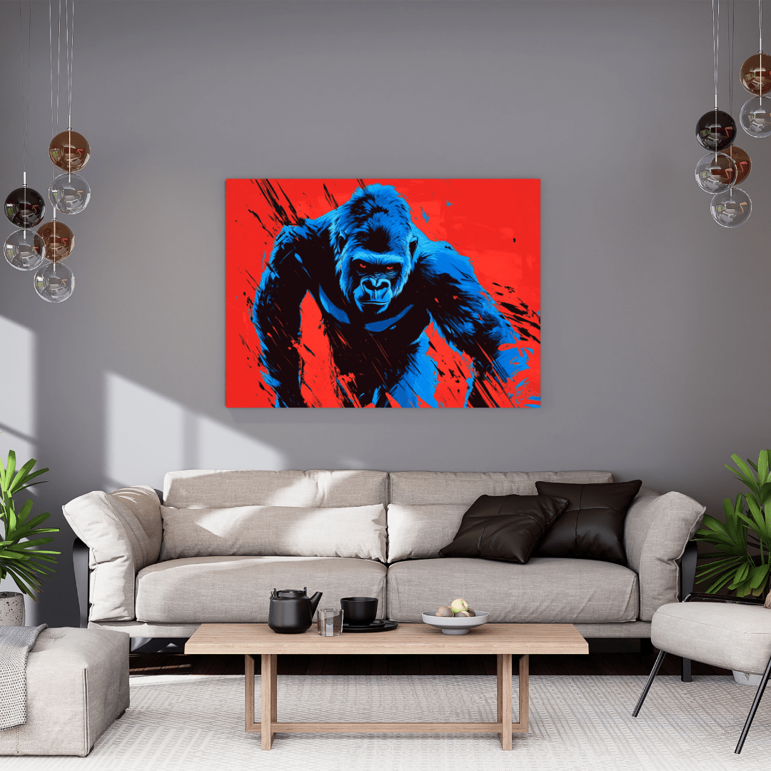 Fierce Gorilla Rage - Animal Wall Art - Aestheticanvas