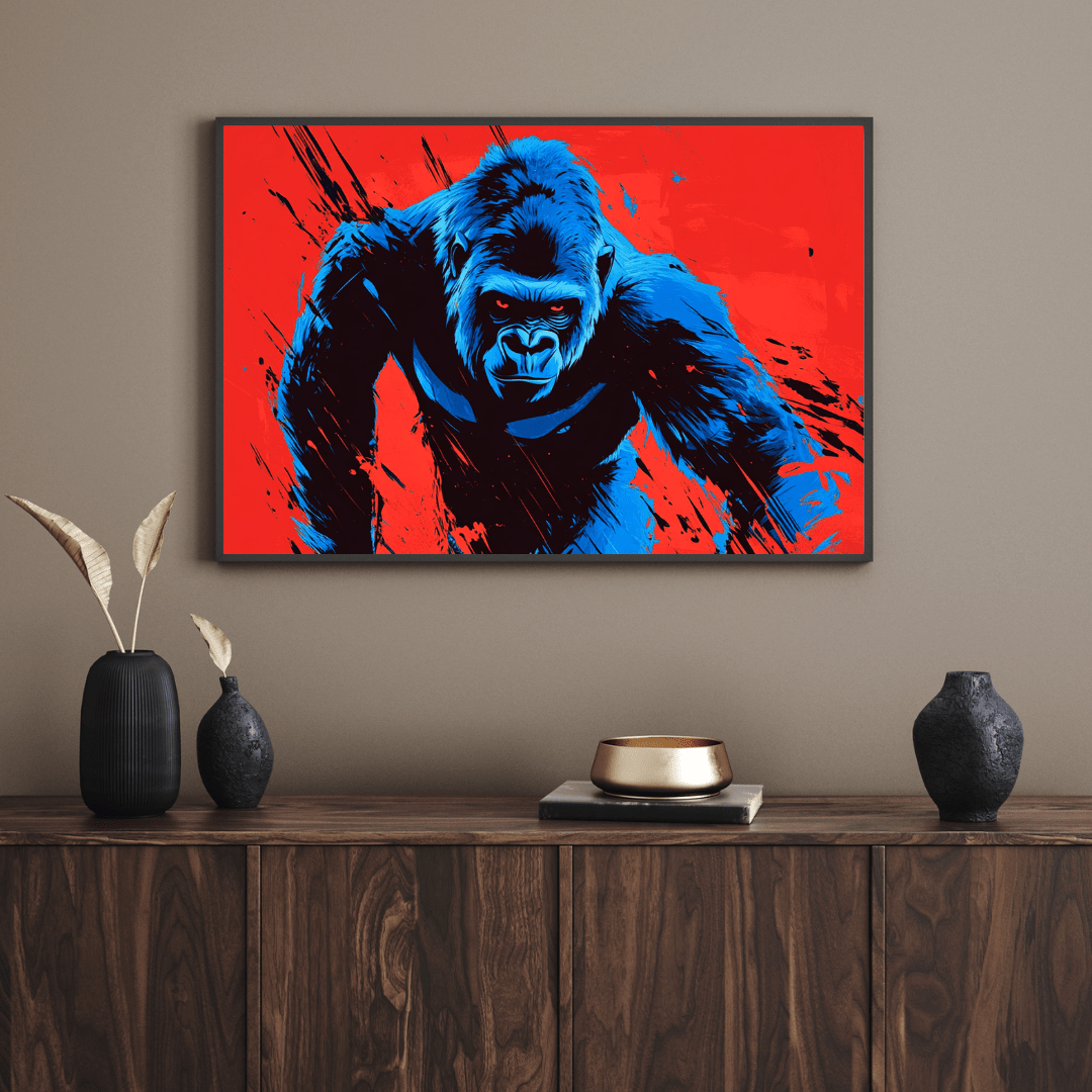 Fierce Gorilla Rage - Animal Wall Art - Aestheticanvas