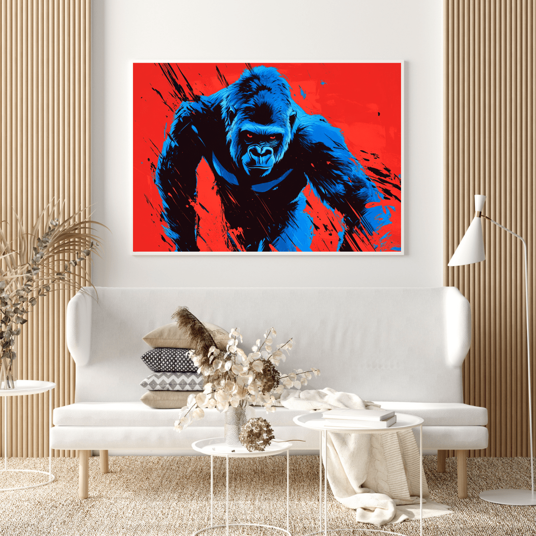 Fierce Gorilla Rage - Animal Wall Art - Aestheticanvas