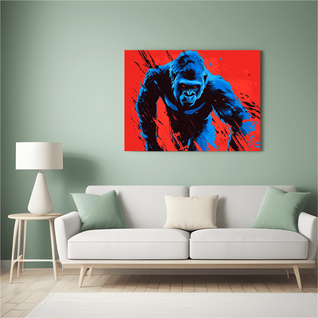 Fierce Gorilla Rage - Animal Wall Art - Aestheticanvas