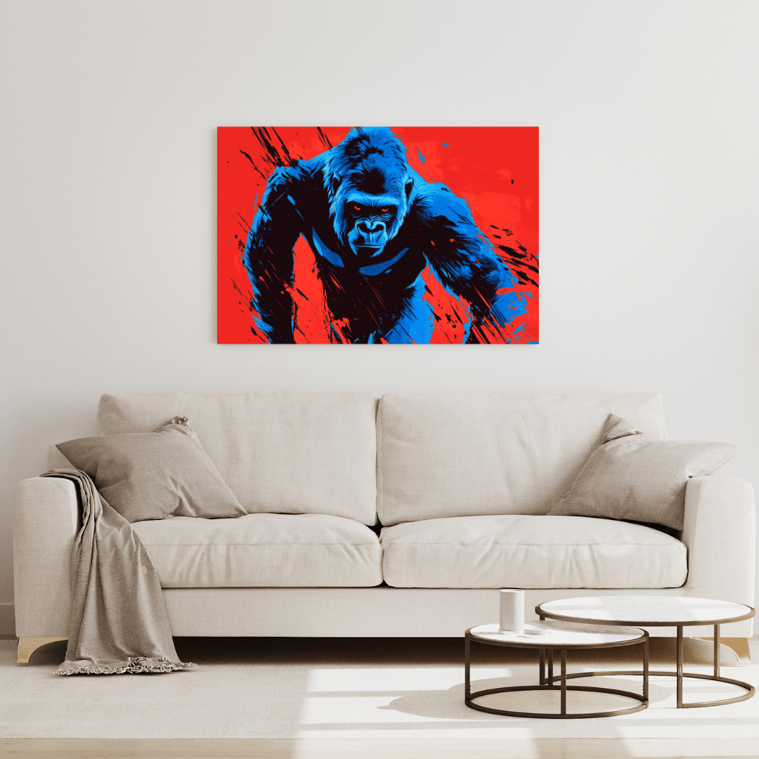 Fierce Gorilla Rage - Animal Wall Art - Aestheticanvas