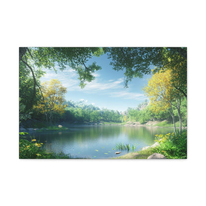 Forest Reflections Serenity - Landscape Wall Art - Aestheticanvas